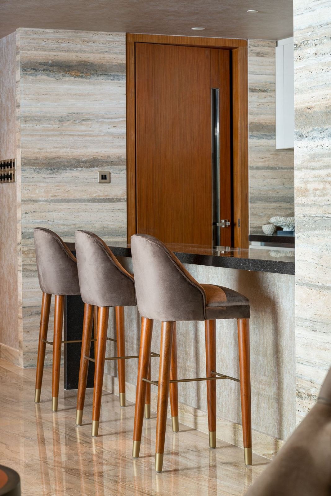Bar with warm timber joinery